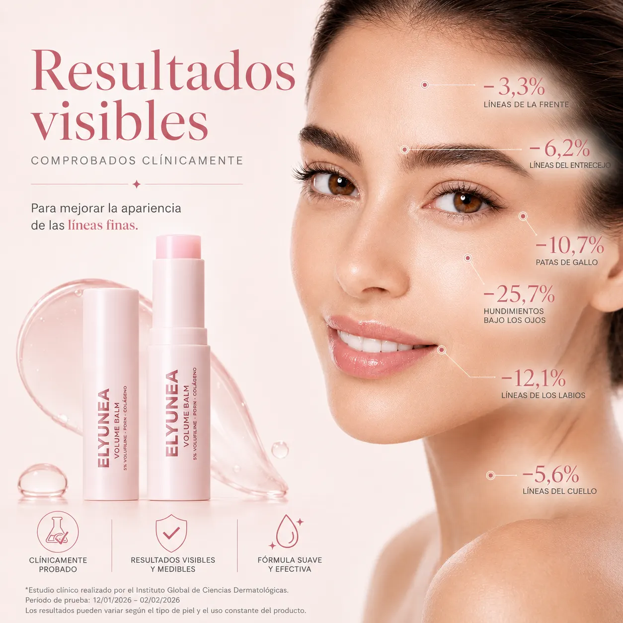 Resultados visibles de ELYUNEA Volume Balm